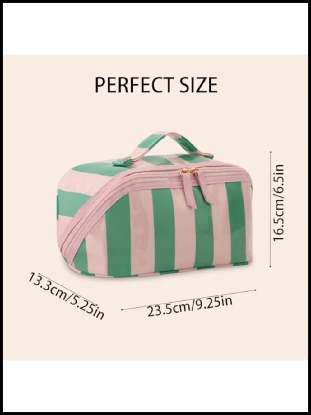 Clear Coated Travel Makeup Bag with Compartments Waterproof